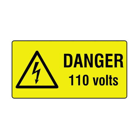 Danger 110 volts - Labels (50 x 25mm Roll of 500)