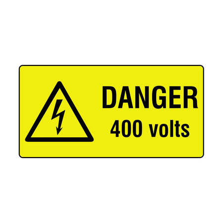 Danger 400 volts - Labels (50 x 25mm Roll of 500)