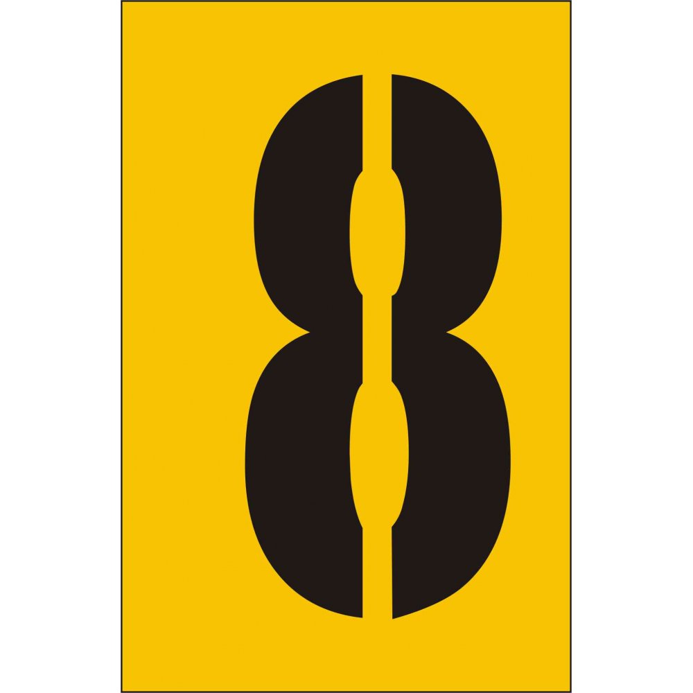 75mm Stencil - Character '8'