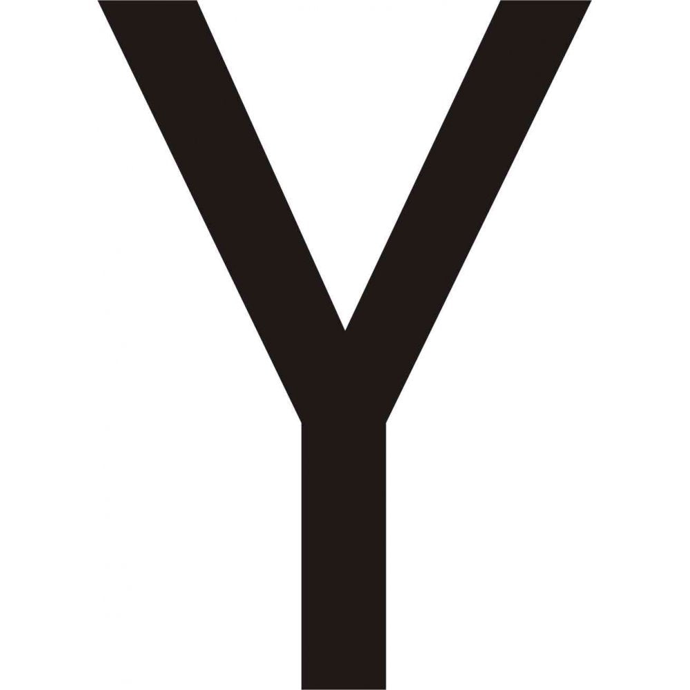 50mm Black Vinyl - Character 'Y' (Pack of 10)