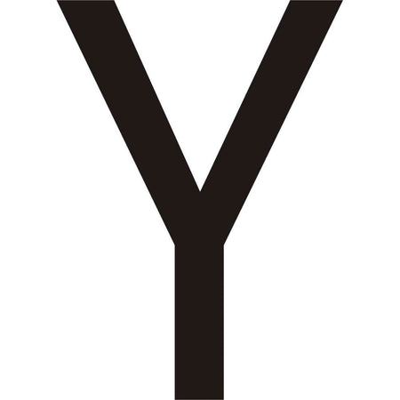 50mm Black Vinyl - Character 'Y' (Pack of 10)