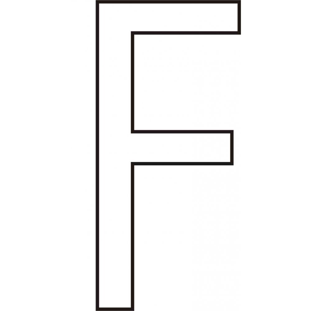 50mm White Vinyl - Character 'F' (Pack of 10)