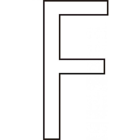 50mm White Vinyl - Character 'F' (Pack of 10)