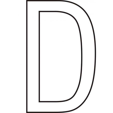 75mm White Vinyl - Character 'D' (Pack of 10)
