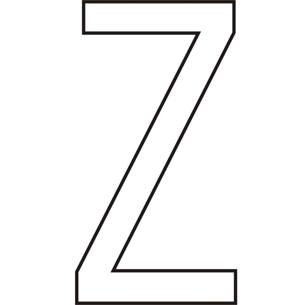 75mm White Vinyl - Character 'Z' (Pack of 10)