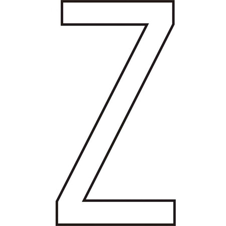 75mm White Vinyl - Character 'Z' (Pack of 10)