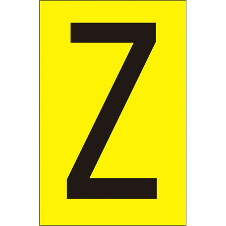 50mm Yellow Vinyl - Character 'Z' (Pack of 10)