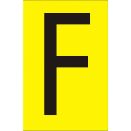 75mm Yellow Vinyl - Character 'F' (Pack of 10)