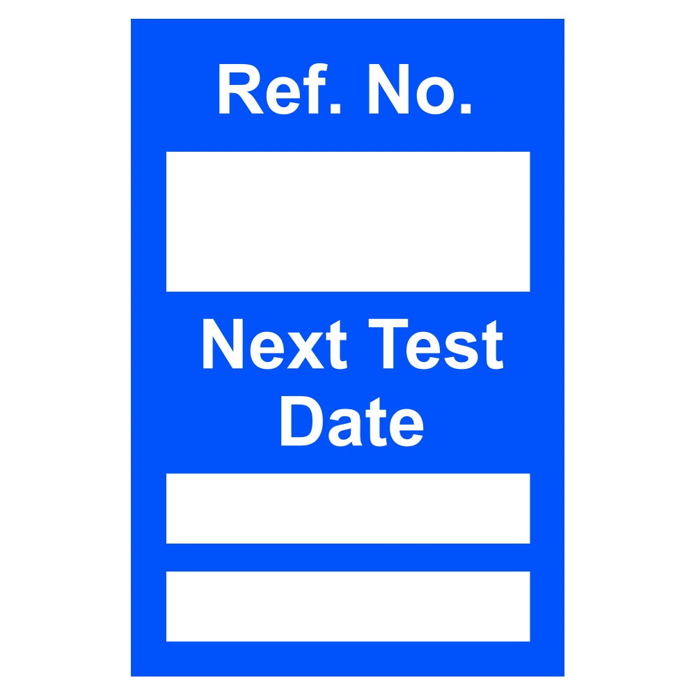 Next Test Mini Tag Insert Kit - Blue (20 AssetTag holders, 40 inserts, 1 pen)
