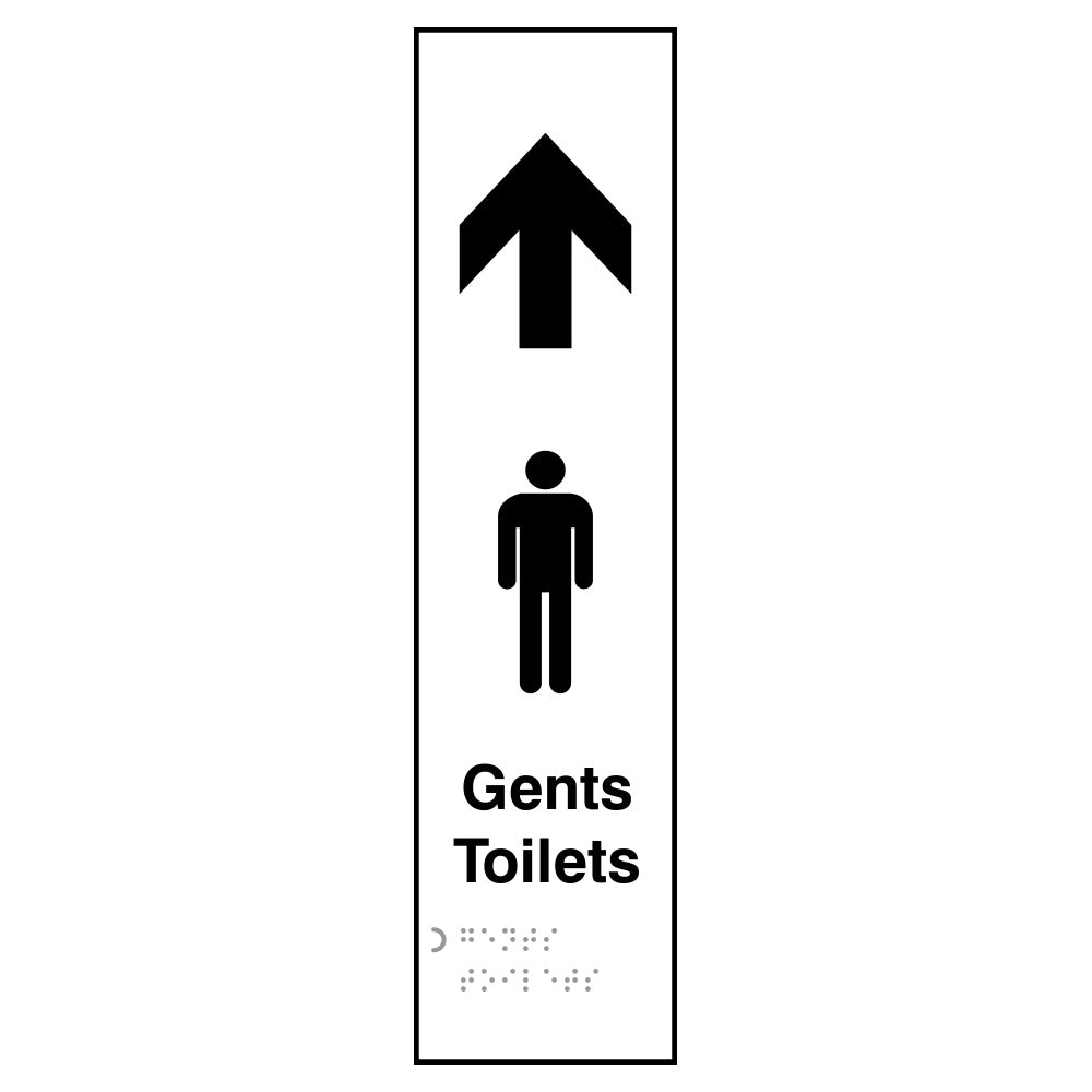 Gents toilets arrow up - Taktyle (75 x 300mm)