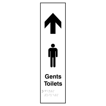 Gents toilets arrow up - Taktyle (75 x 300mm)