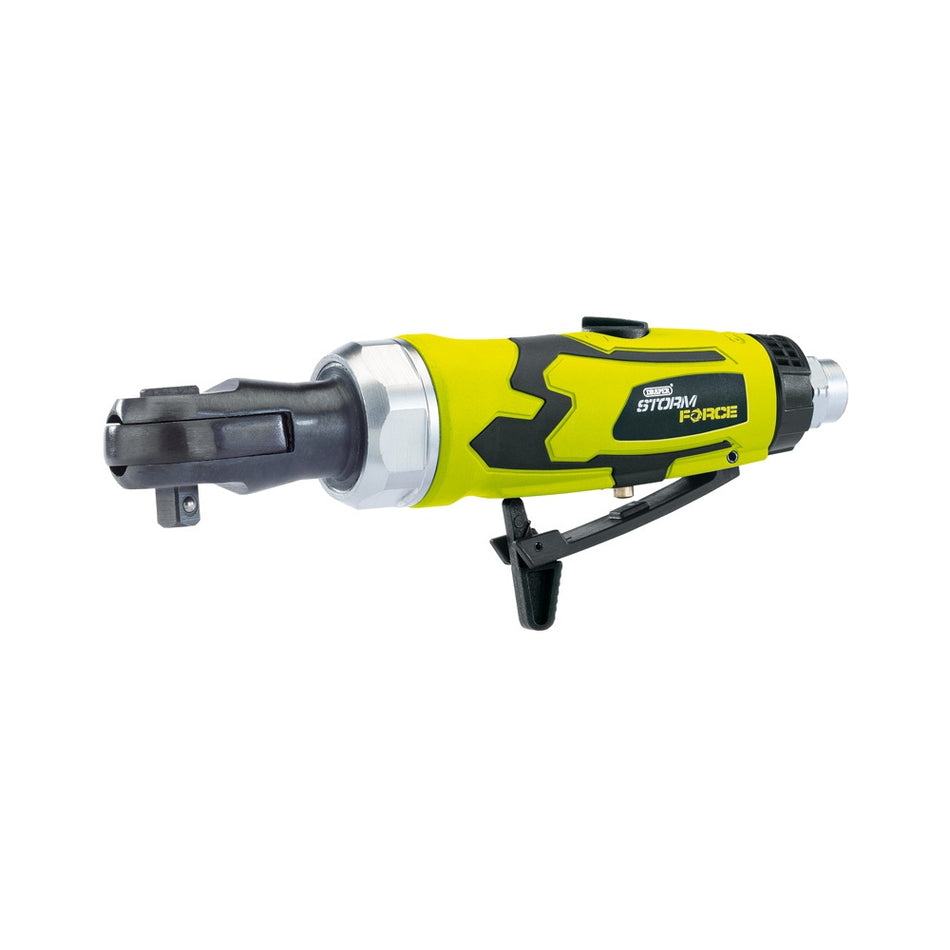 DRAPER Storm Force Stubby Air Ratchet (1/4in. Square Drive): Model No.SFMAR14