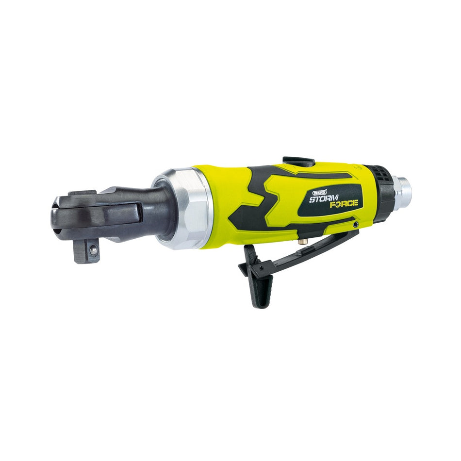 DRAPER Storm Force Stubby Air Ratchet (3/8in. Square Drive): Model No.SFMAR38
