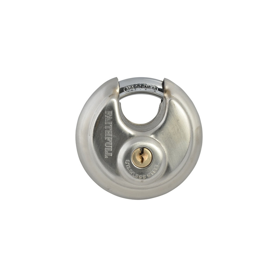 Stainless Steel Discus Padlock 70mm