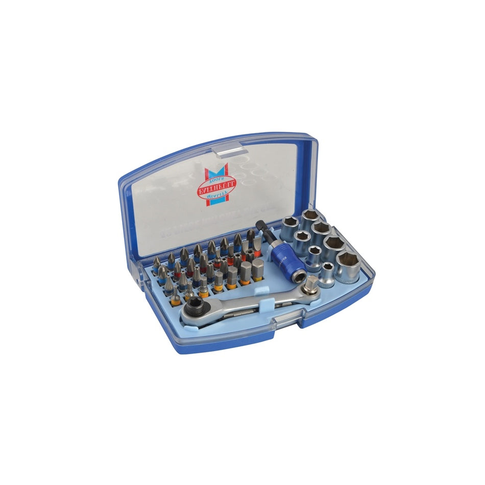 Screwdriver Bit & Socket Set 42Pc