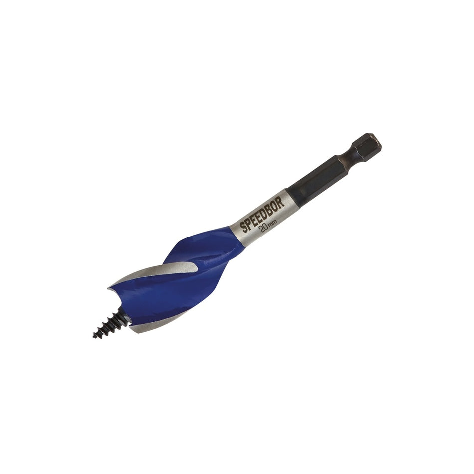 6X Blue Groove Stubby Wood Bit 20mm x 4in