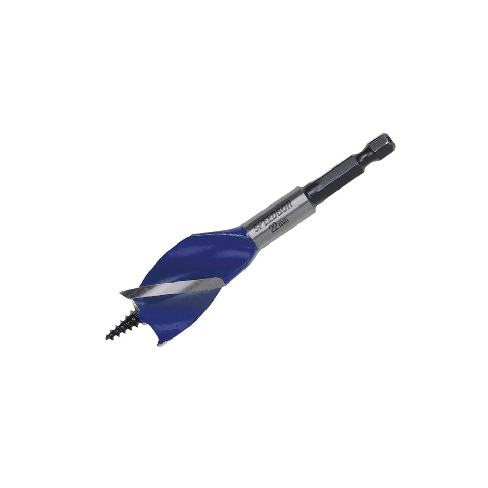 6X Blue Groove Stubby Wood Bit 22mm x 4in