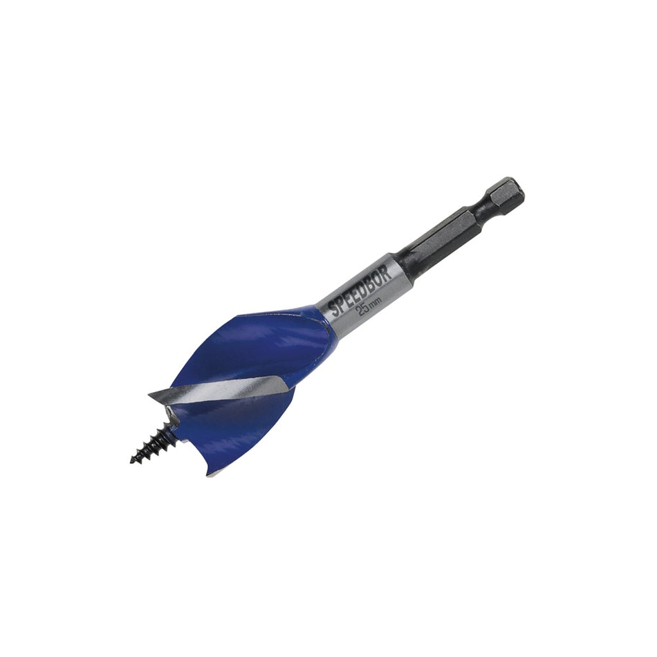 6X Blue Groove Stubby Wood Bit 25mm x 4in