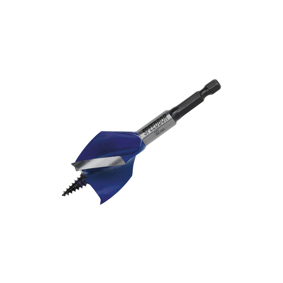 6X Blue Groove Stubby Wood Bit 32mm x 4in