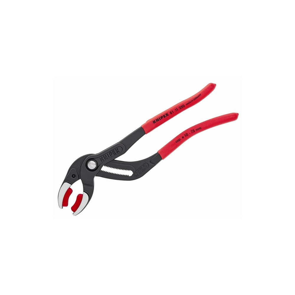 Plastic Pipe Grip Pliers Plastic Jaws Black 75mm Capacity 250mm