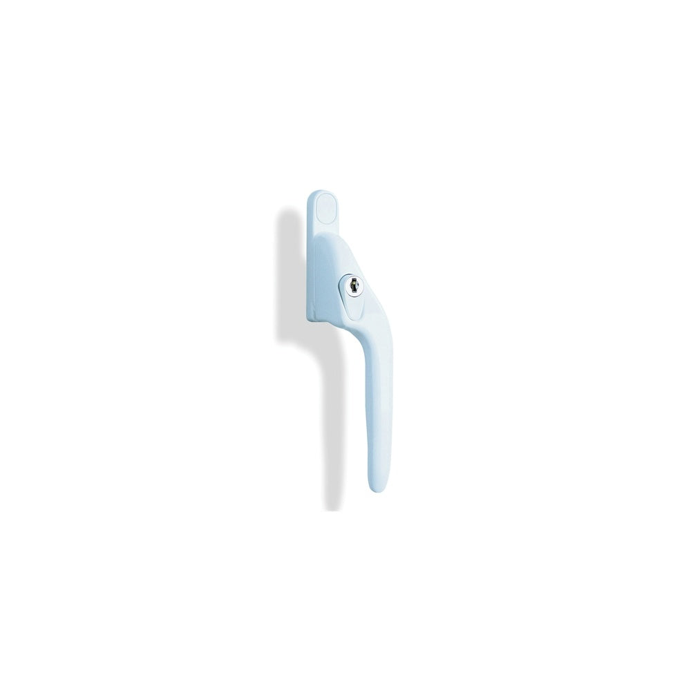 White Offset Locking PVCu Window Handle Right