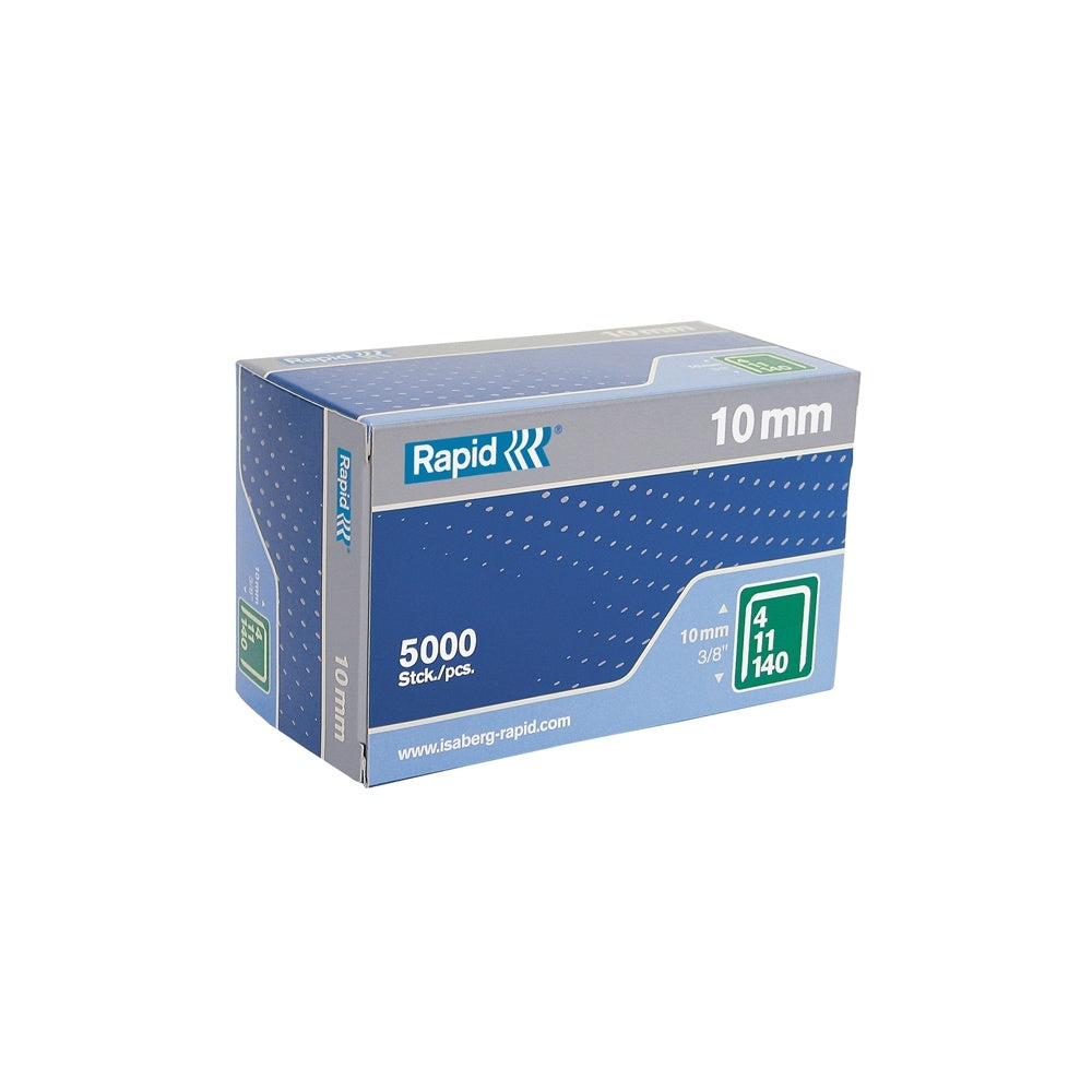Rapid 140/12 12mm Galvanised Staples Box 5000