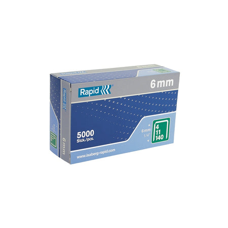 Rapid 140/6 6mm Galvanised Staples Box of 5000