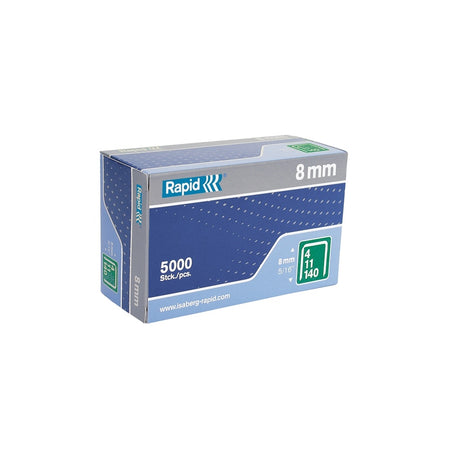 Rapid 140/8 8mm Galvanised Staples Box 5000
