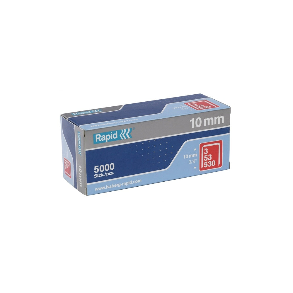 Rapid 53/10B 10mm Galvanised Staples Box 5000
