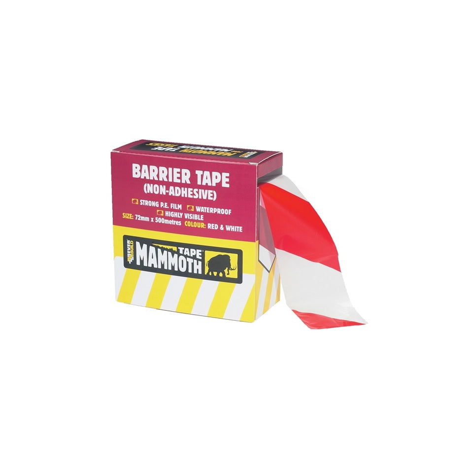Everbuild Barrier Tape Red / White 72mm x 500m