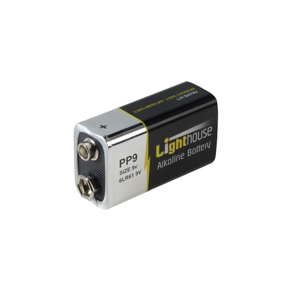 Lighthouse Alkaline Batteries 9v LR61 1100mAh Pack of 1