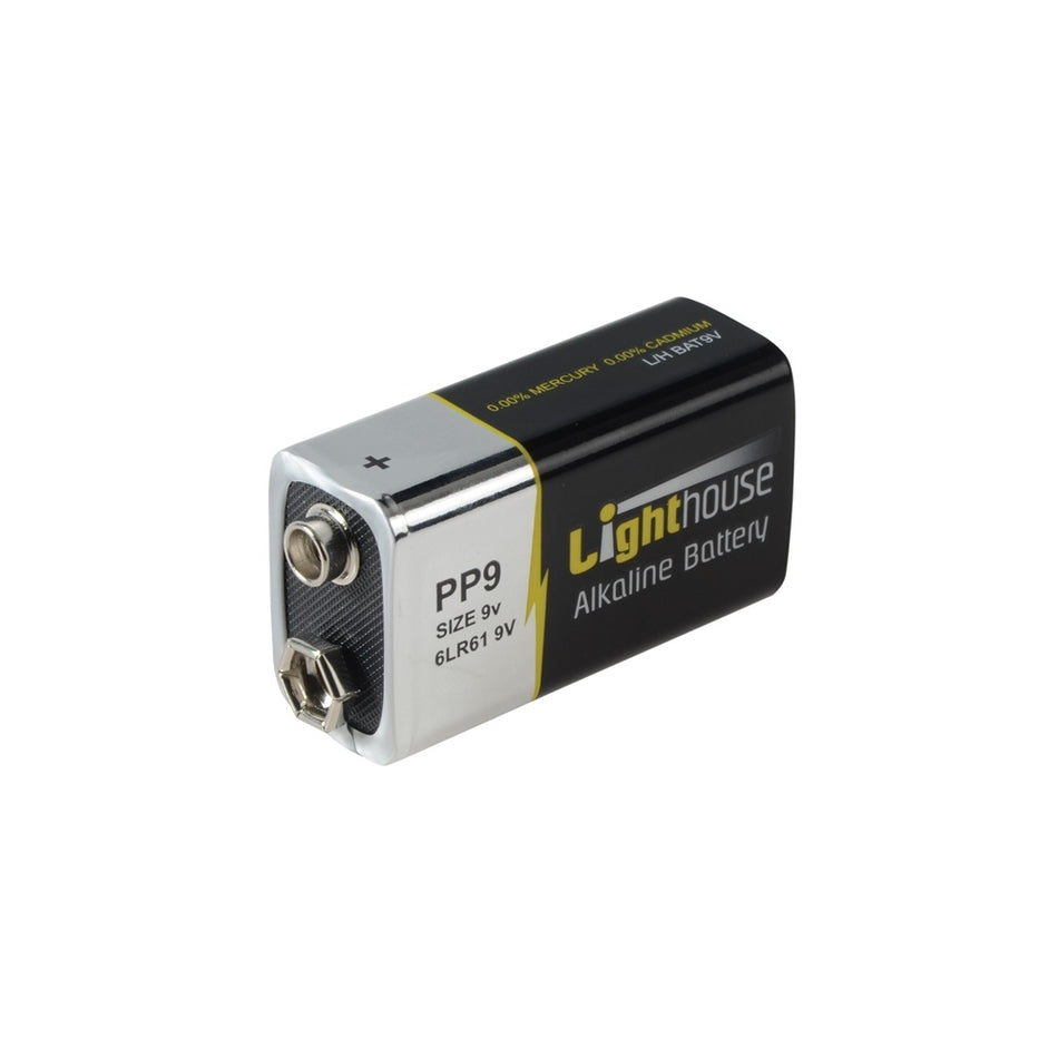Lighthouse Alkaline Batteries 9v LR61 1100mAh Pack of 1