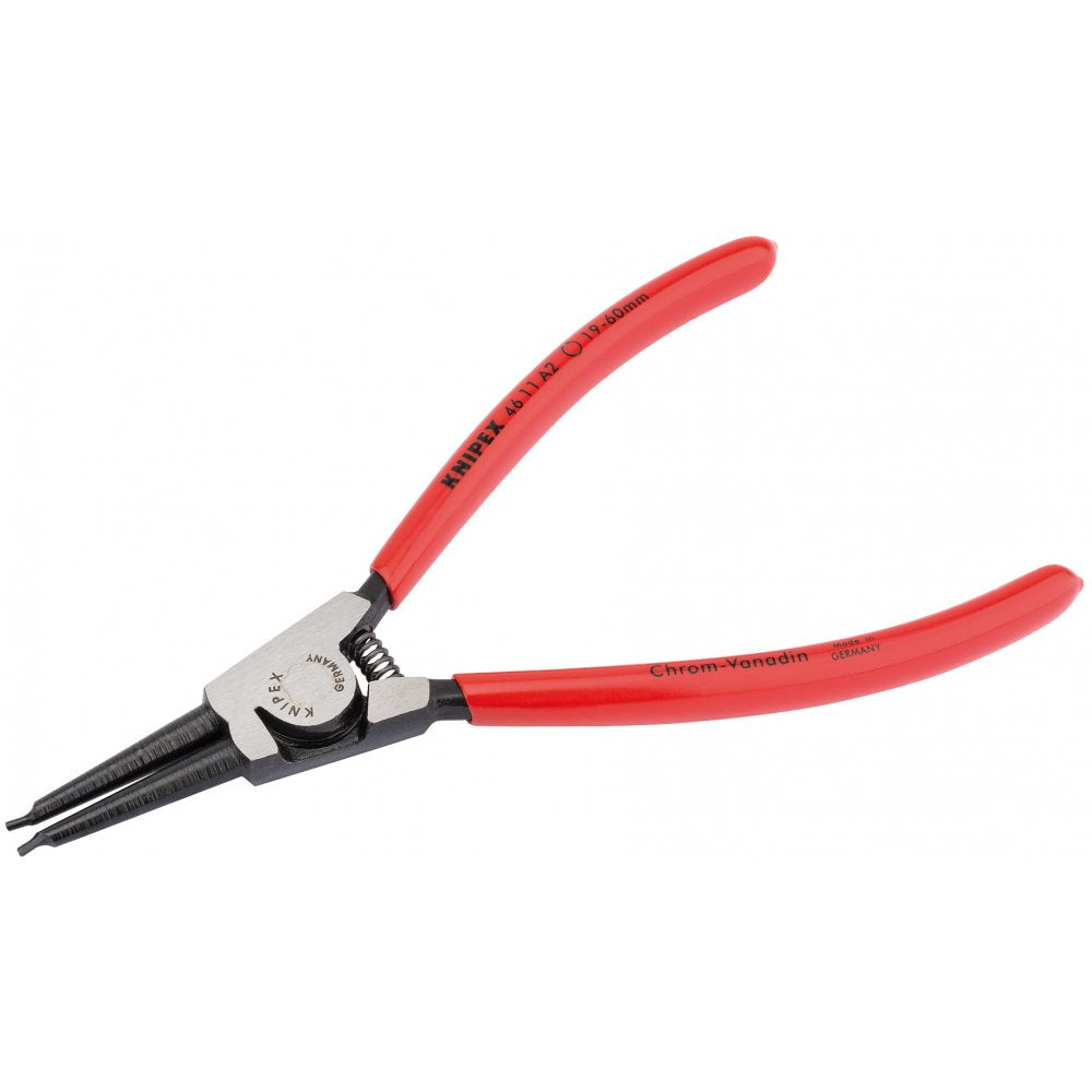 Knipex 19mm - 60mm A2 Straight External Circlip Pliers : Model No.46 11 A2 SBE