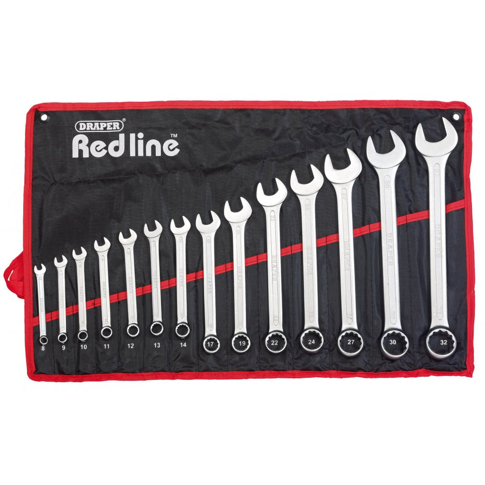 DRAPER 14 Piece Metric Combination Spanner Set : Model No.RL-SS14/B