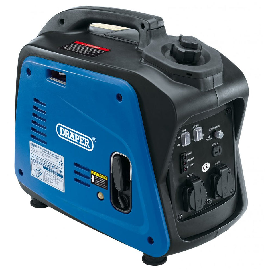 DRAPER 2kVA Petrol Inverter Generator : Model No.DGI2000