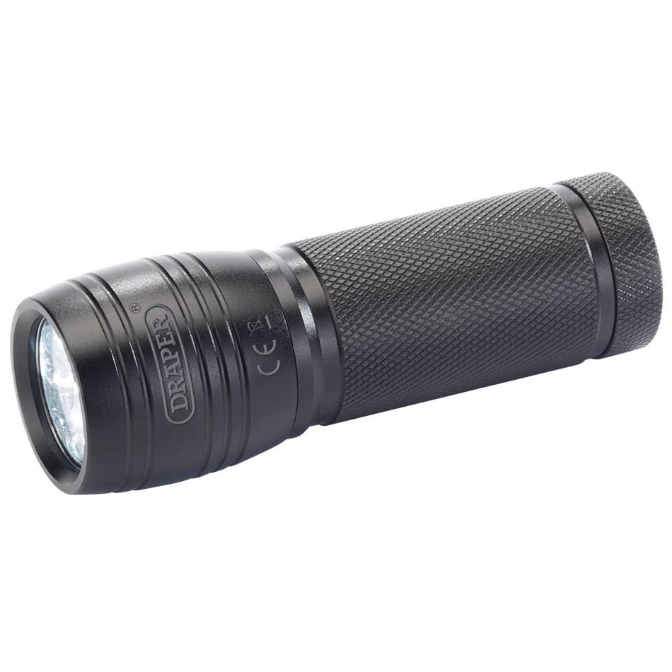 DRAPER Aluminium Torch (3 x AA batteries) : Model No.AHT/LED/9