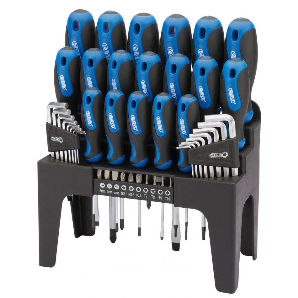 DRAPER Soft Grip Screwdriver, Hex Key and Bit Set (44 piece) : Model No.865/44