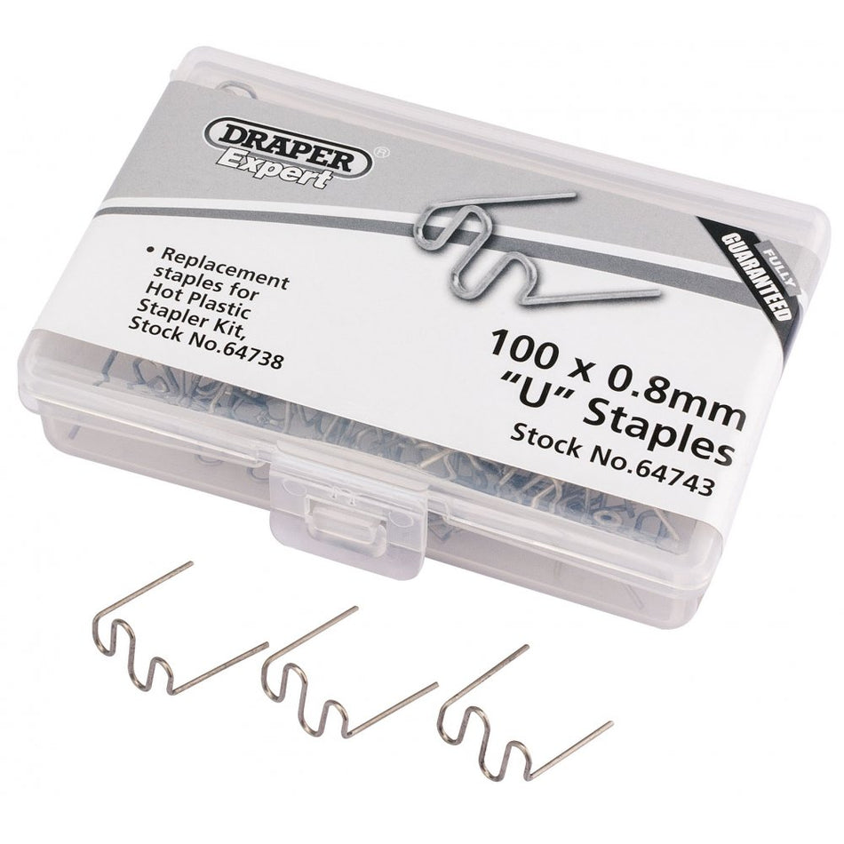 DRAPER 0.8MM U Staples (50): Model No.HPS-A