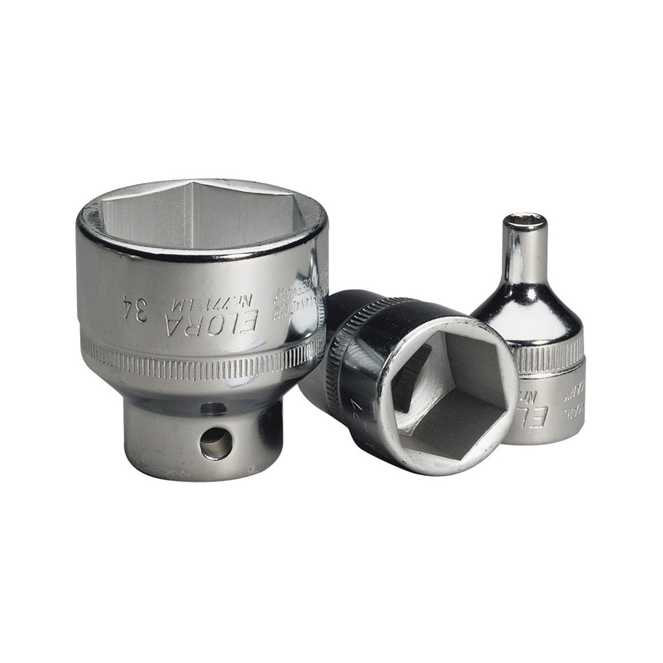 16mm 1/2" Square Drive Elora Hexagon Socket : Model No.771-LM