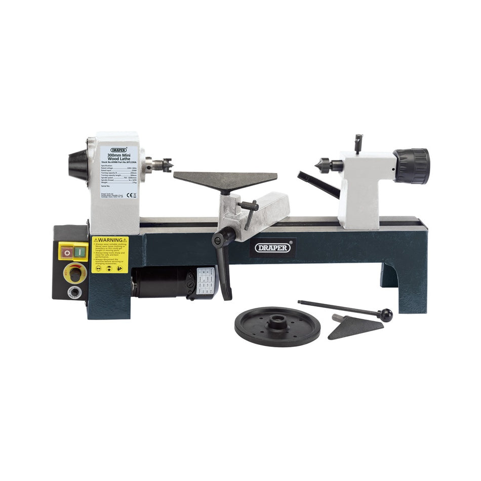 DRAPER 250W 230V Variable Speed Mini Wood Lathe : Model No.WTL330A