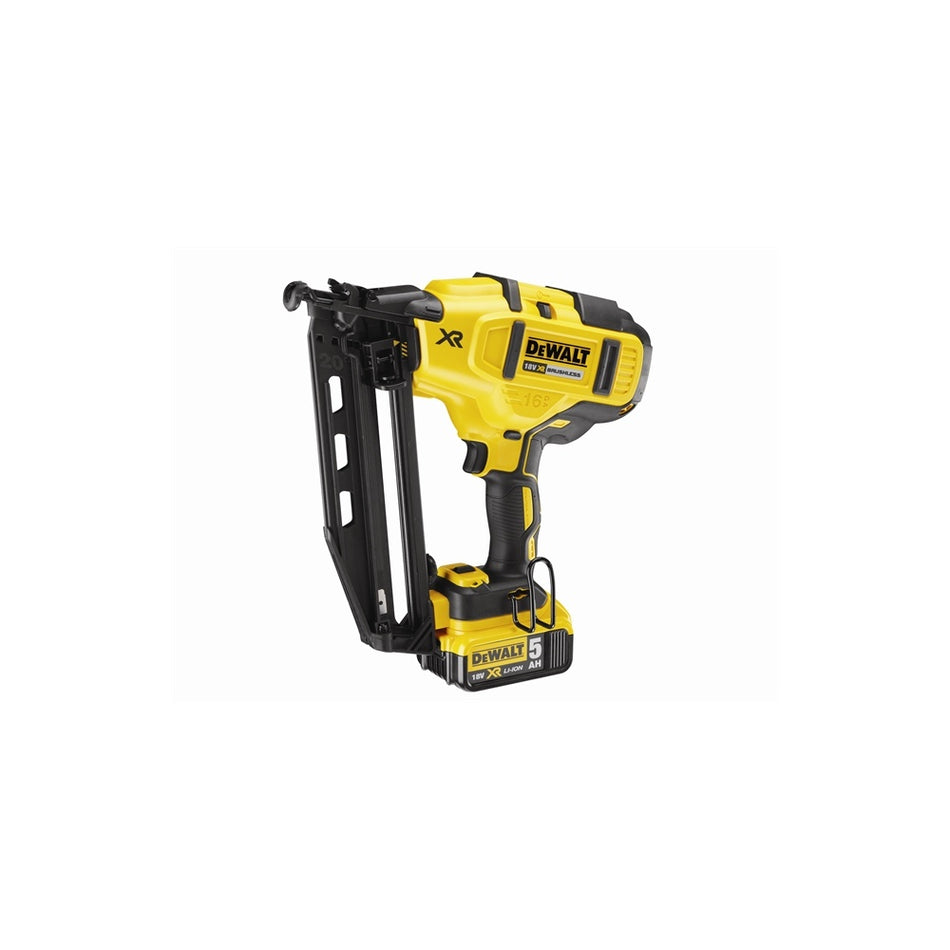 DEWALTDCN660P2 XR Brushless Second Fix Nailer 18 Volt 2 x 5.0Ah Li-Ion Model No- DCN660P2-GB