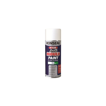 Ronseal6 Year Anti Mould Aerosol White Matt 400ml Model No- 37481