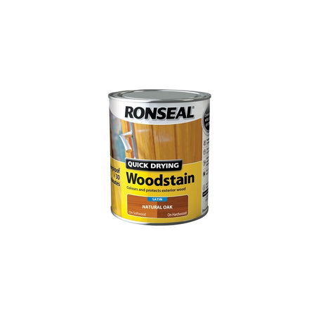 RonsealWoodstain Quick Dry Satin Natural Oak 750ml Model No- 36946