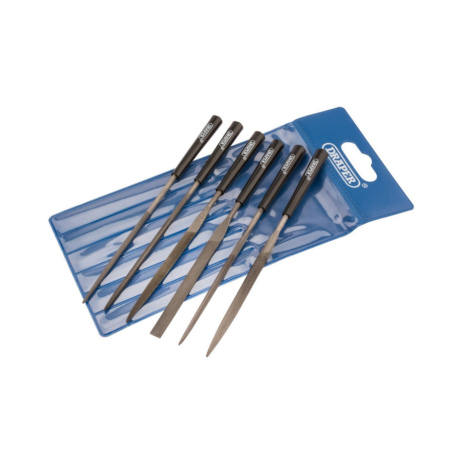 DRAPER 6 Piece 140mm Needle File Set: Model No. 4883/6D