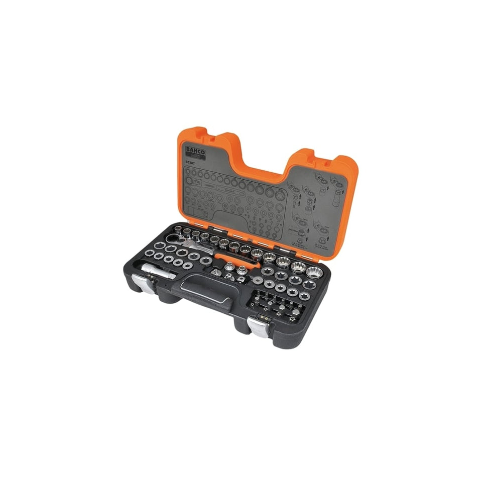Bahco S530T Pass-Through Socket Set 53 Piece