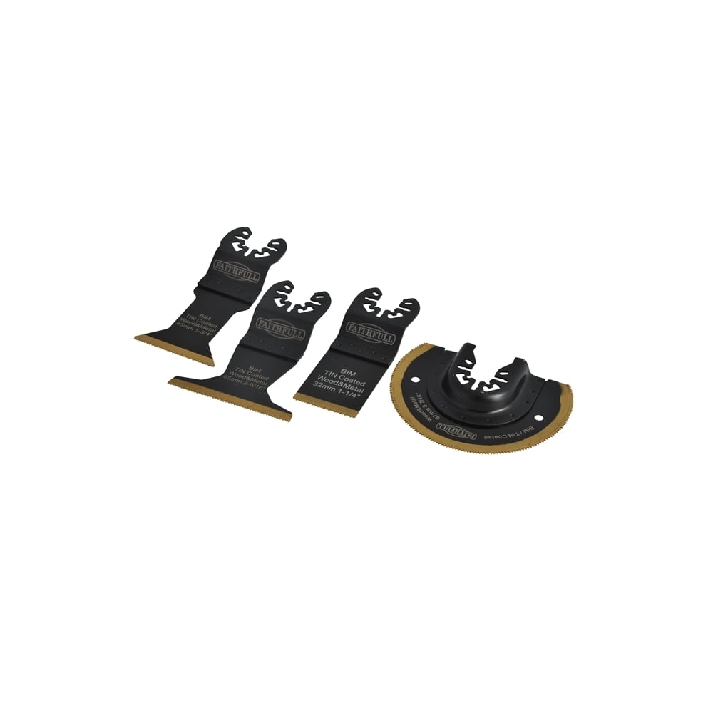 Faithfull Multi Purpose Titanium Blade 4pc Set