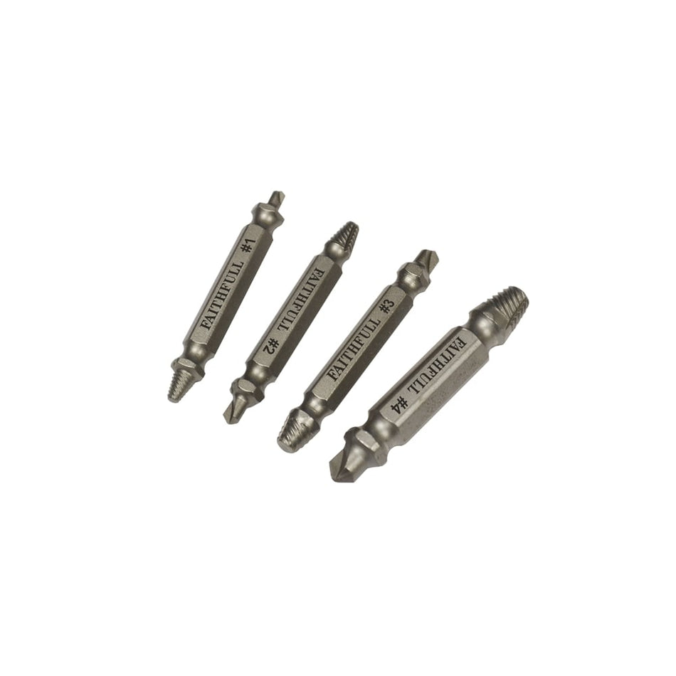 Faithfull Screw Extractor Kit 4 Piece