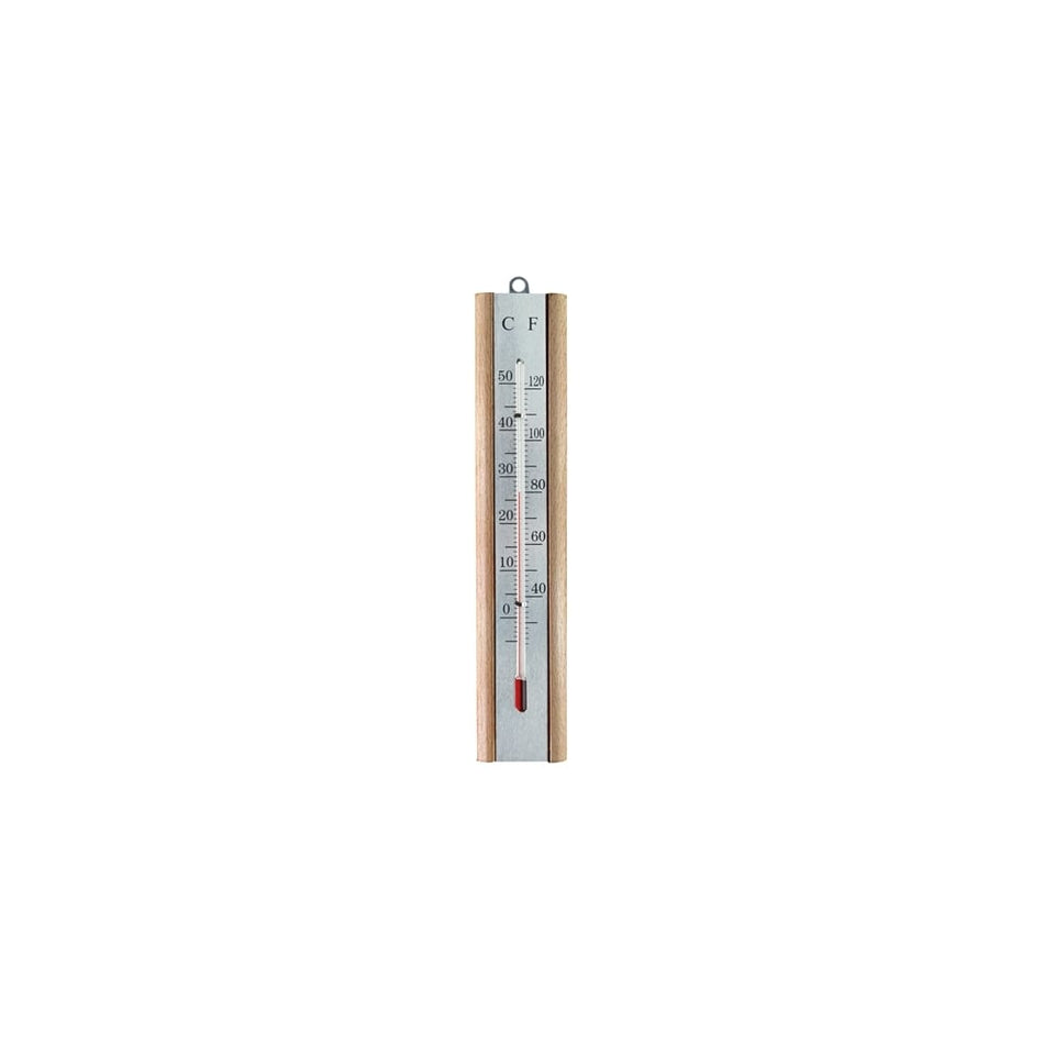 Faithfull Thermometer Wall Beech Silver 200mm
