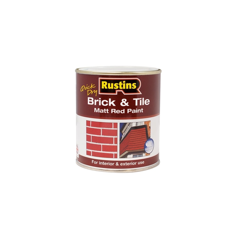 Rustins Quick Dry Brick & Tile Paint Matt Red 1 Litre