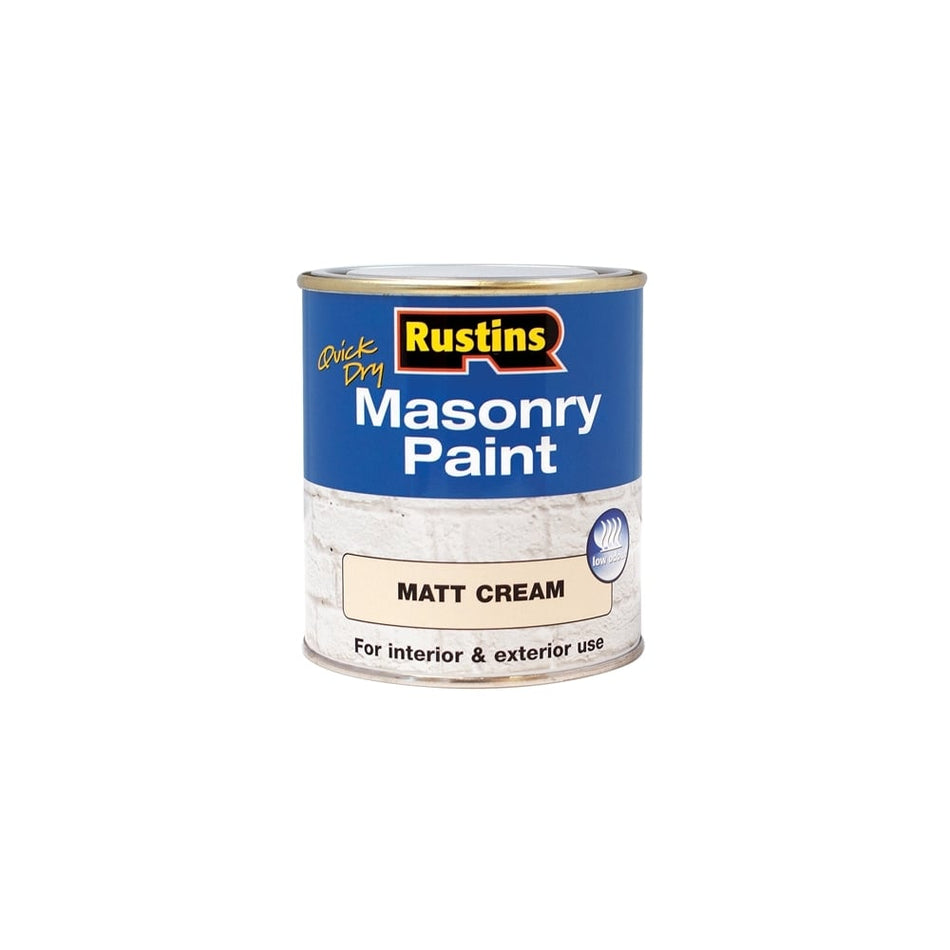 Rustins Quick Dry Masonry Paint Cream 250ml